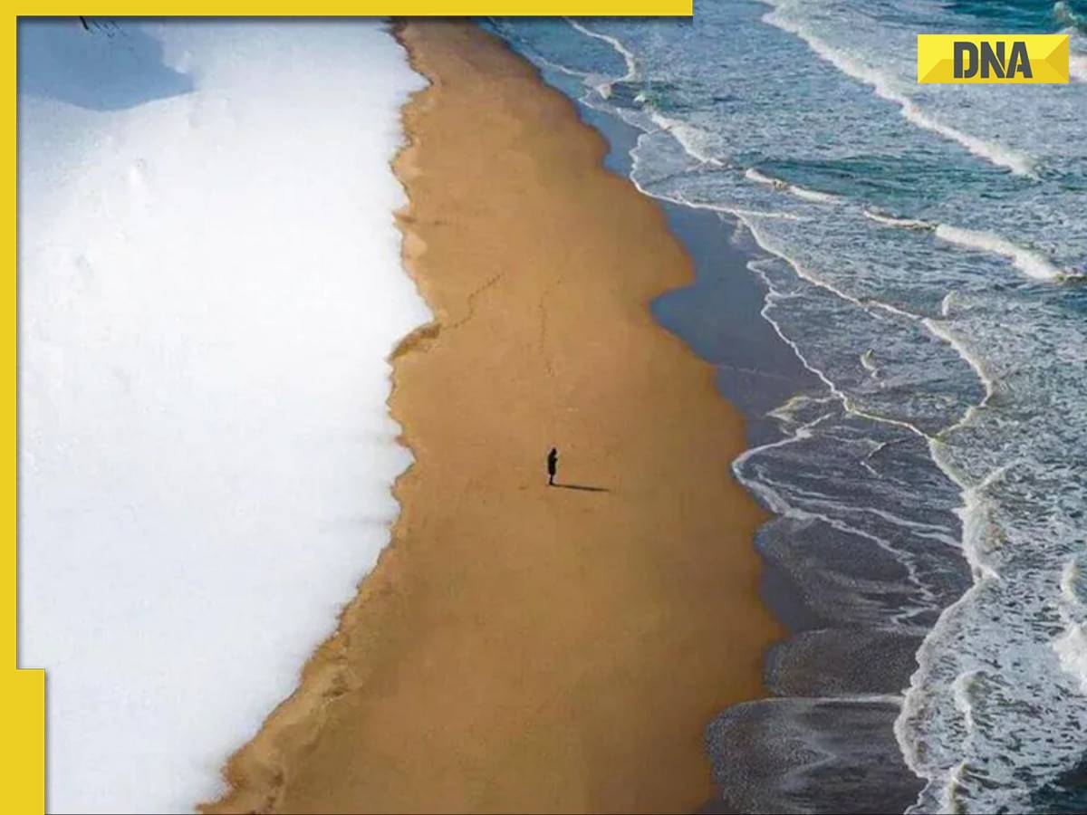 Magnificent photo of Japanese beach where snow, sand and sea meet mesmerizes the internet