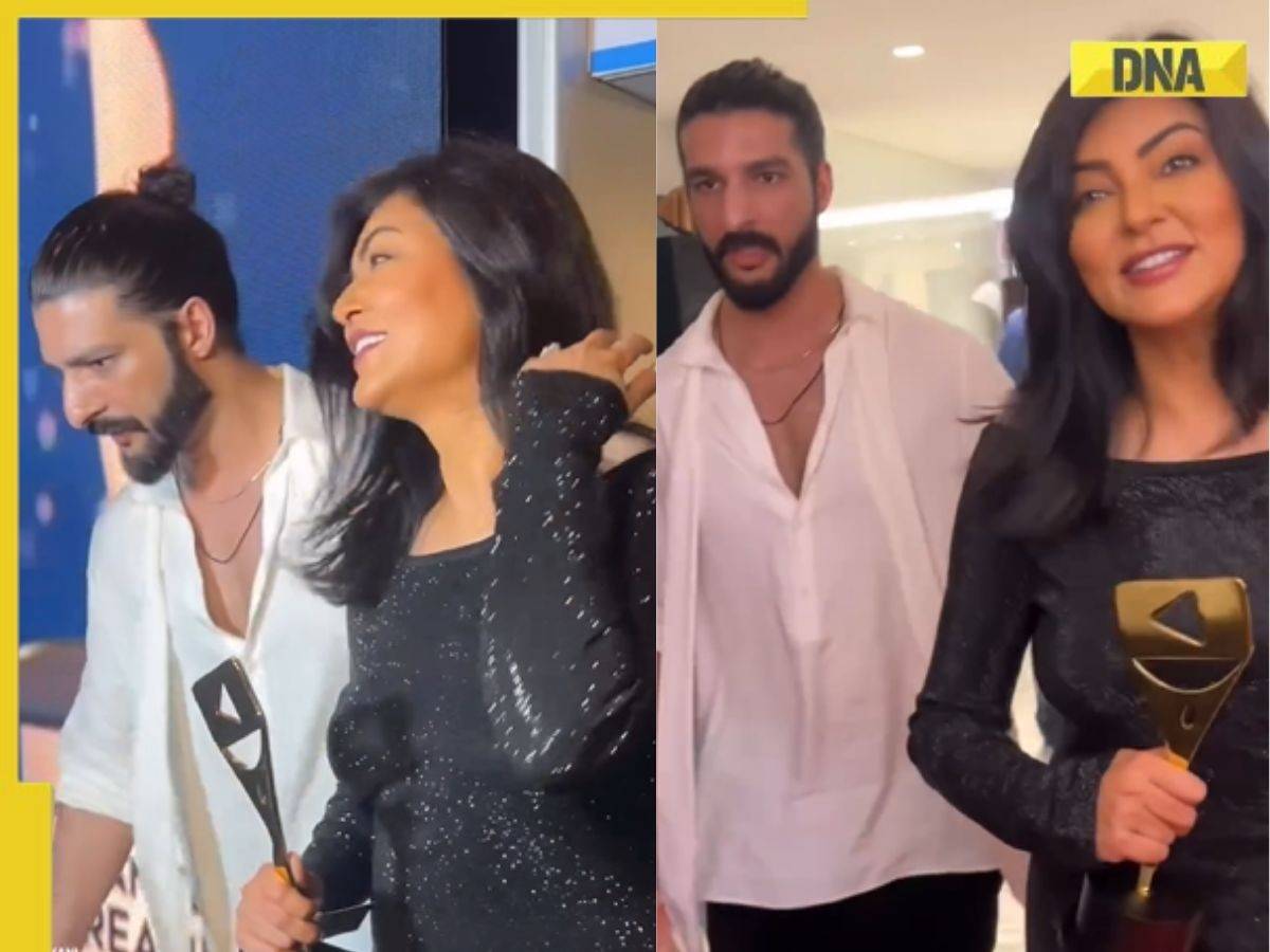 Sushmita Sen's ex-boyfriend Rohman Shawl protects her from fans, paps; escorts her to car, fans call him 'greenest flag'