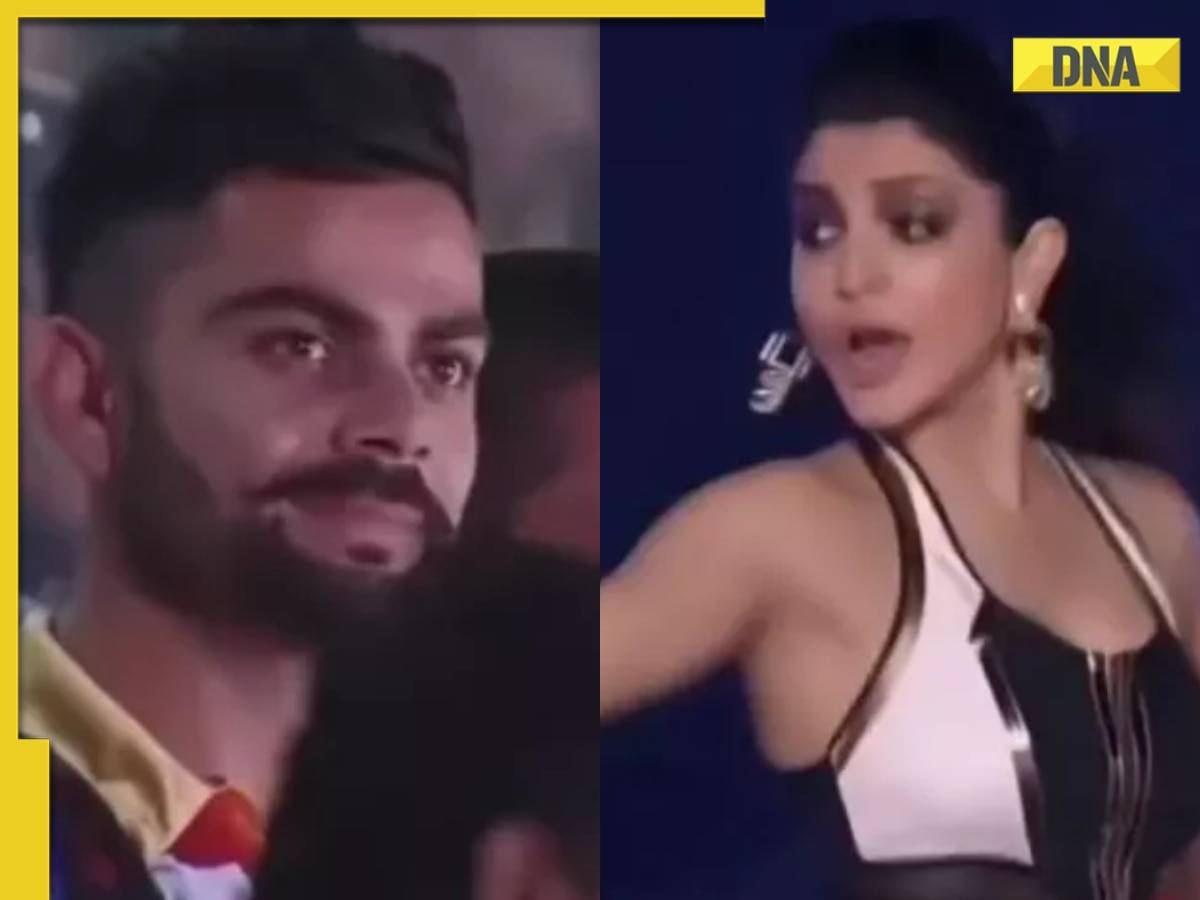 Viral video: Virat Kohli gives unmissable reaction as Anushka Sharma grooves to Thug Le at IPL 8 opening ceremony, watch