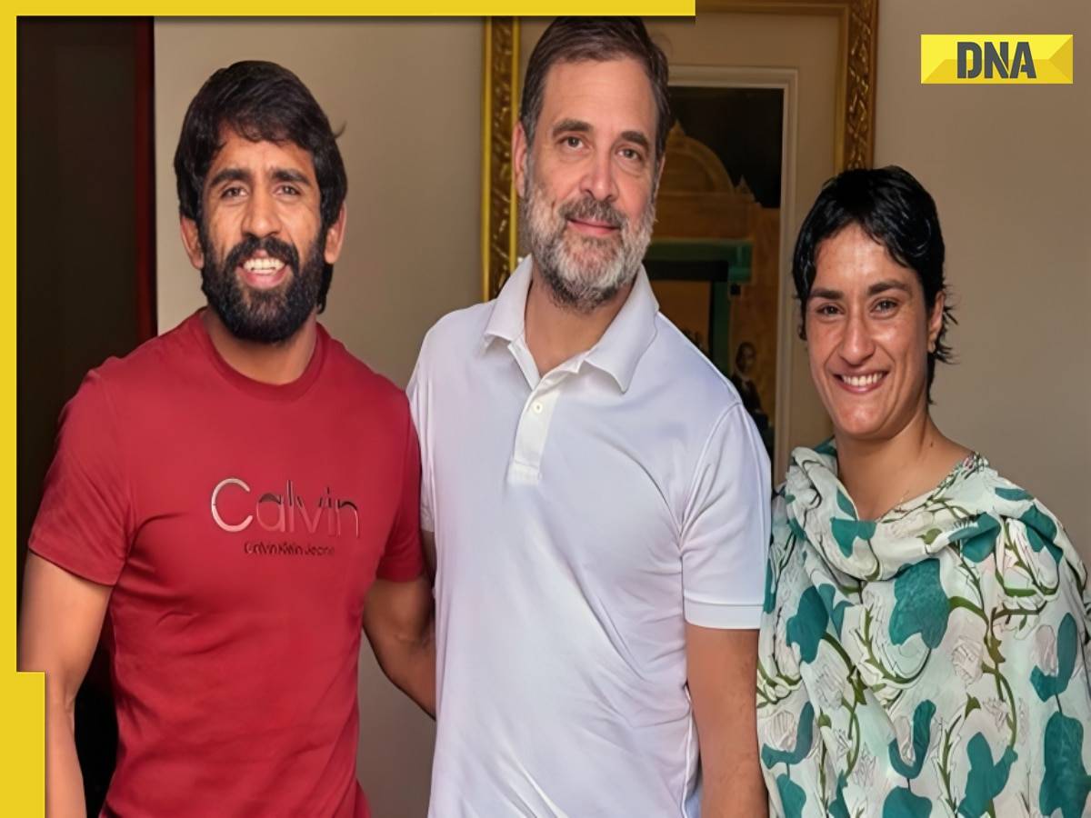 Rahul Gandhi meets Olympians Vinesh Phogat, Bajrang Punia ahead of Haryana Assembly elections