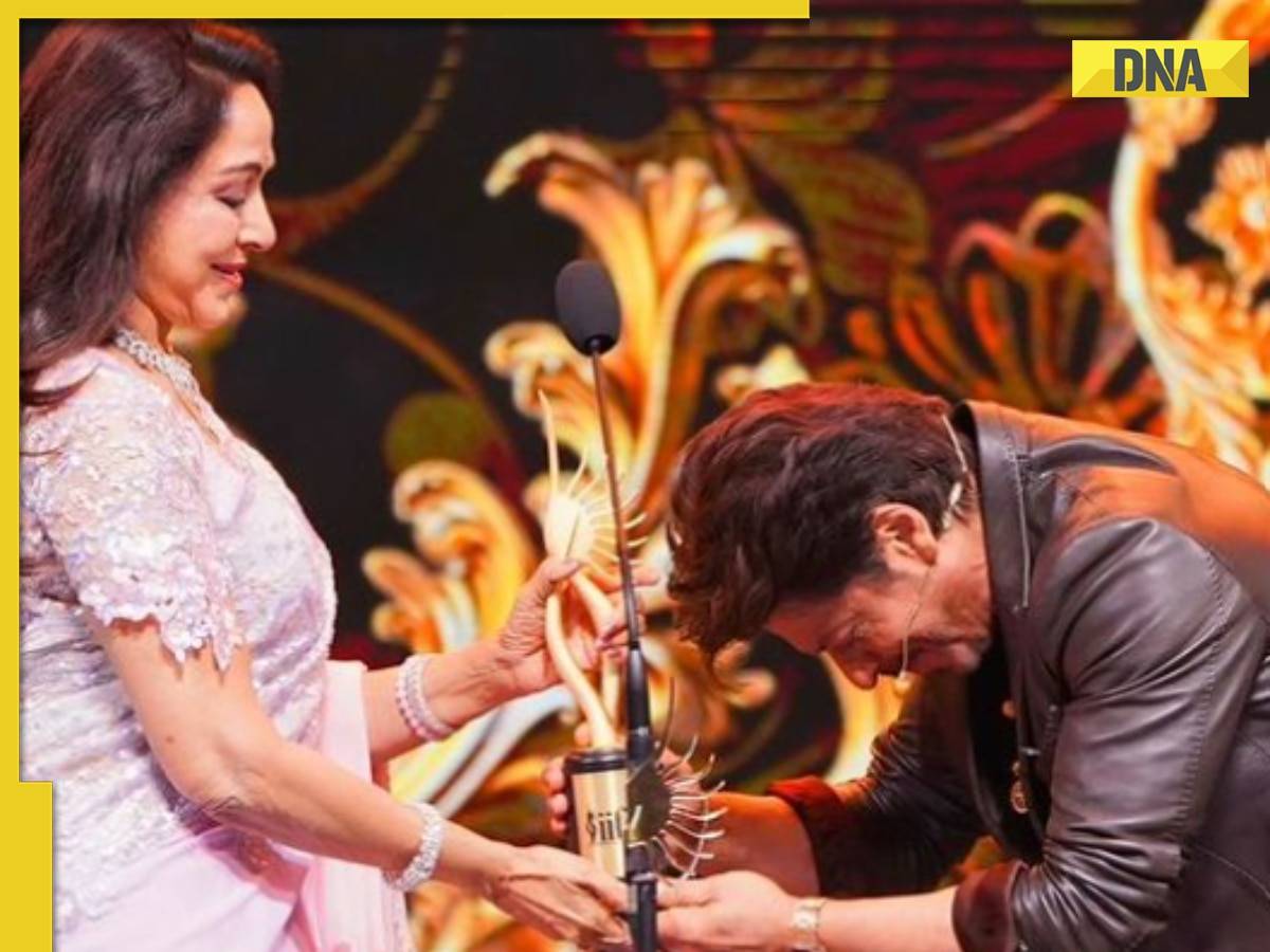 Watch: Shah Rukh Khan bows down to his mentor Hema Malini at IIFA Awards 2024, video goes viral