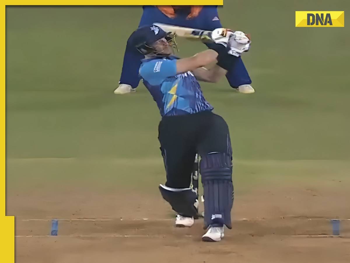 Ex-star cricketer smashes 34 runs in an over, breaks commentators glass box, watch viral video