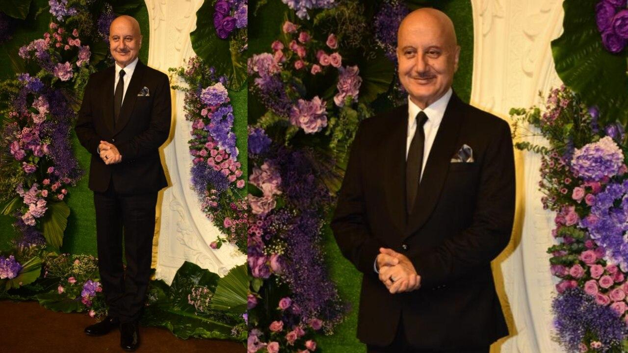 Anupam Kher at Karan Drisha reception 