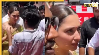 सिक्योरिटी तोड़ Tamannaah Bhatia के पास पहुंच फैन ने पकड़ा हाथ, एक्ट्रेस ने यूं किया रिएक्ट, देखें Video