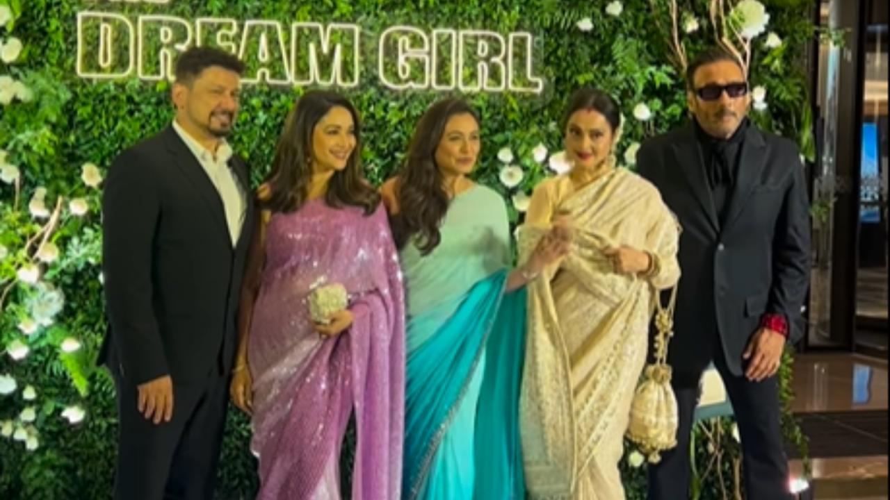 Madhuri Dixit With Husband Ram Nene Rekha Vidya Balan Jacky Shroff