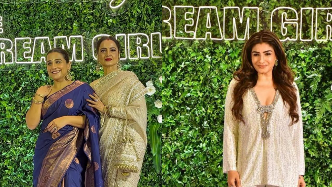 Raveena Tandon And Vidya Balan With Rekha