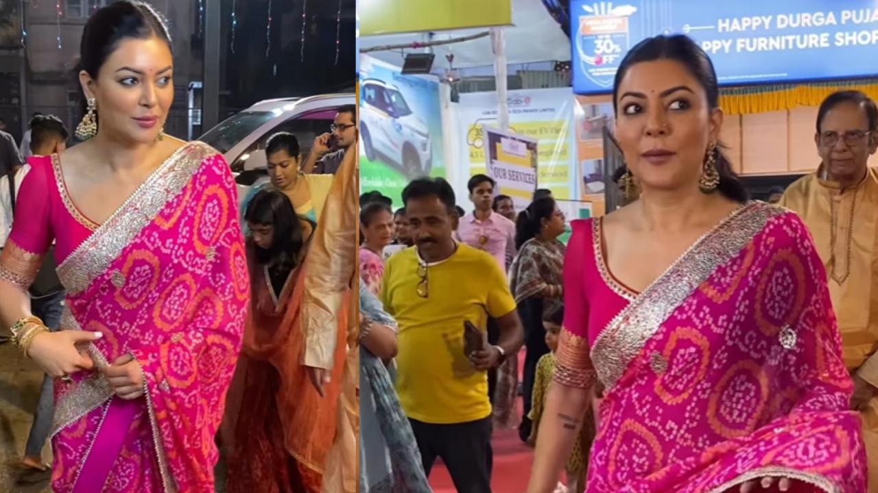 Sushmita Sen At Durga Puja