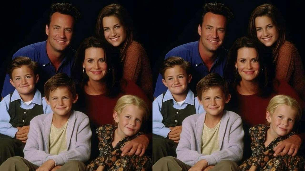 Monica and Chandler with kids