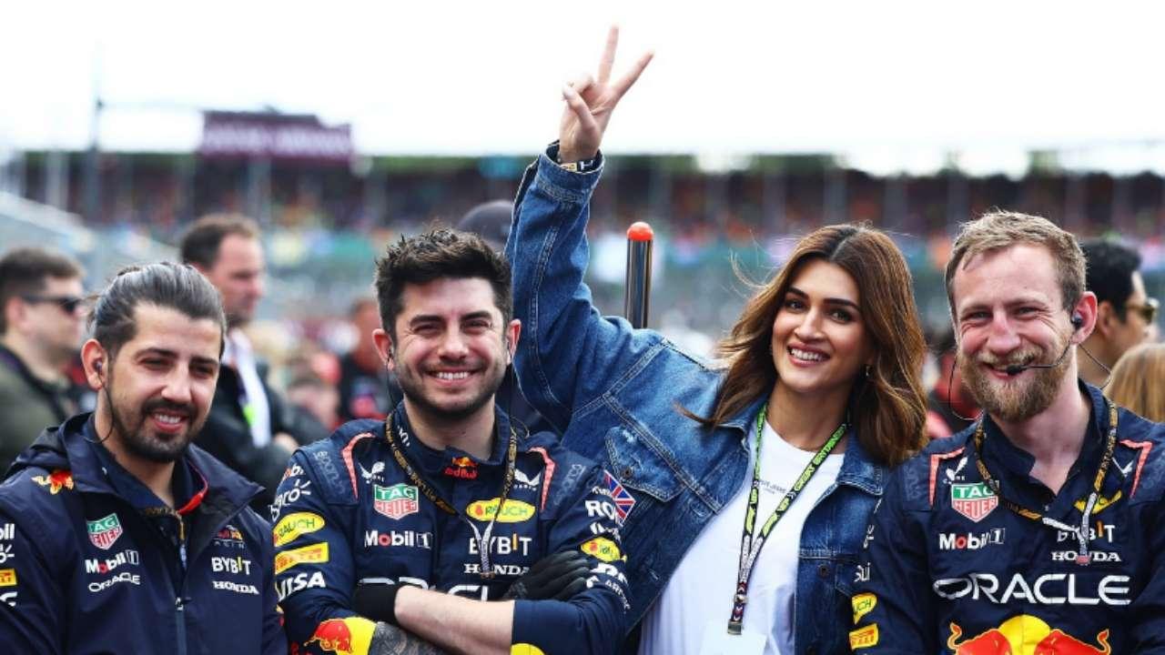 Kriti Sanon with the Red Bull Racing Team