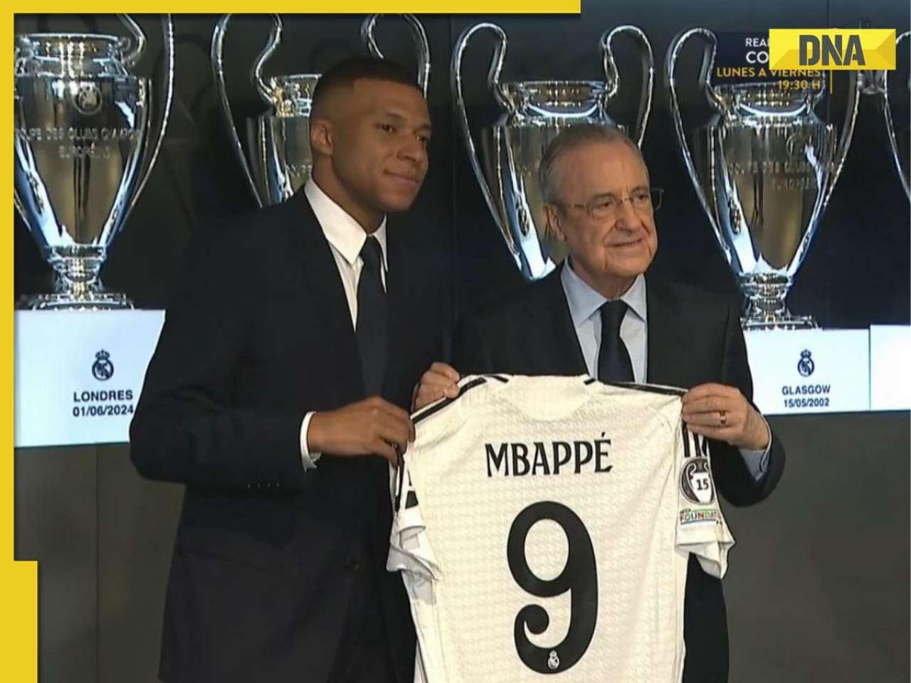 Watch: Kylian Mbappe signs contract to officially become Real Madrid player, video goes viral 