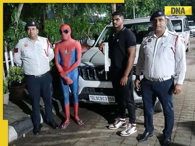 Watch: SUV with 'Spiderman' clinging to its bonnet speeds through Delhi, here's what happened next