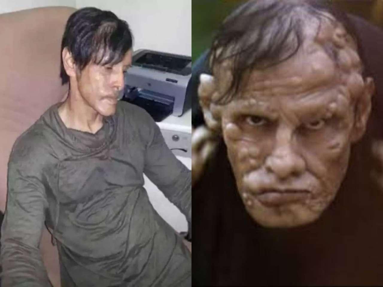 Vikram as deformed man look in I