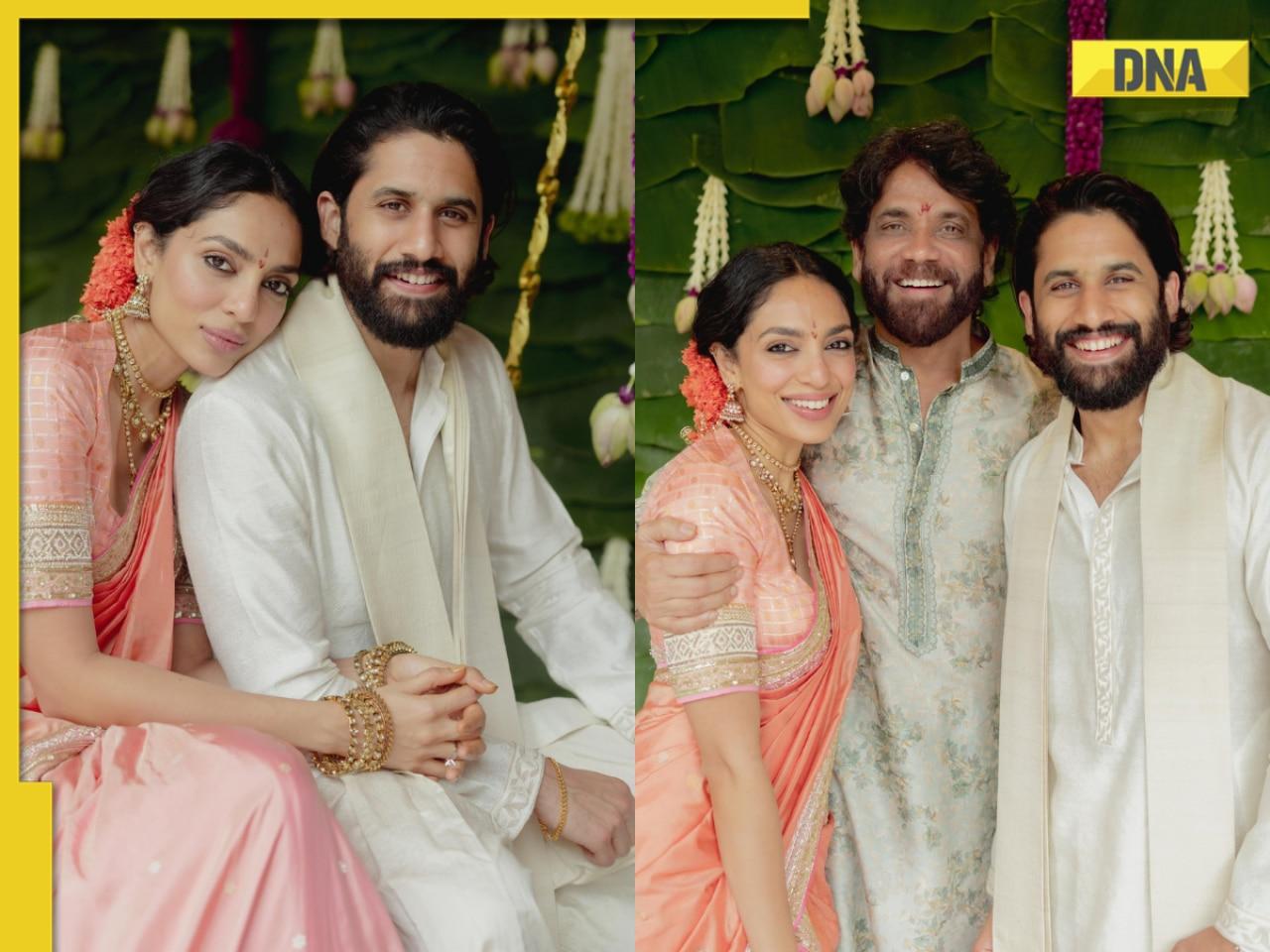 ‘A beginning of infinite love': Naga Chaitanya, Sobhita Dhulipala engaged in traditional ceremony, first photos out