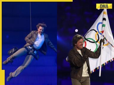 Watch: Tom Cruise jumps off stadium roof in insane Mission Impossible-like stunt at Paris Olympics closing ceremony