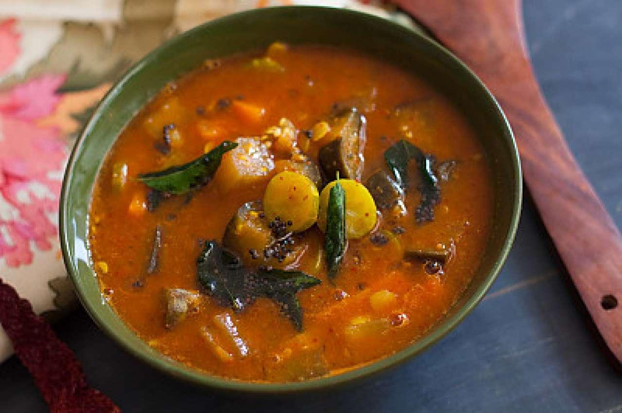 Sambhar (with Brinjal)