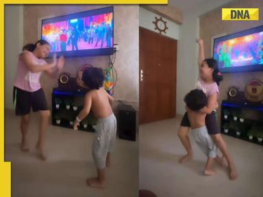 Viral video: Little girl adorably dances to 'Pushpa 2' song with brother, Rashmika Mandanna reacts 