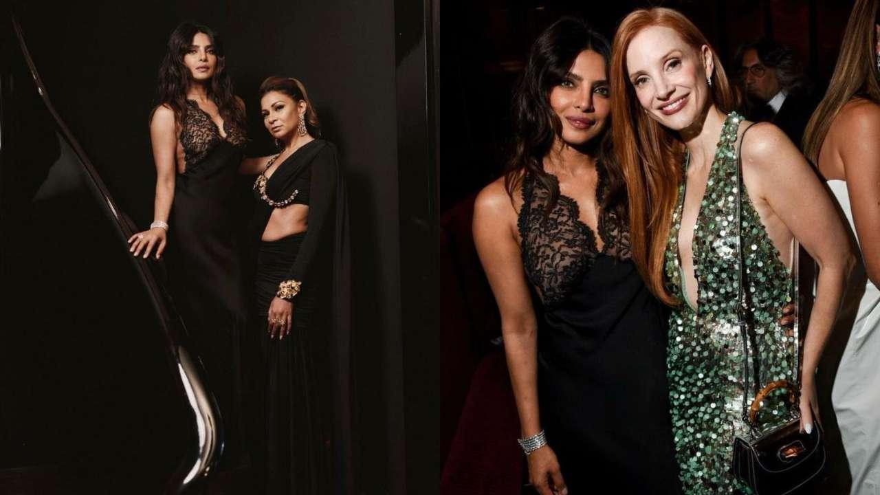 Priyanka Chopra with Jessica Chastin and Anjula Acharia