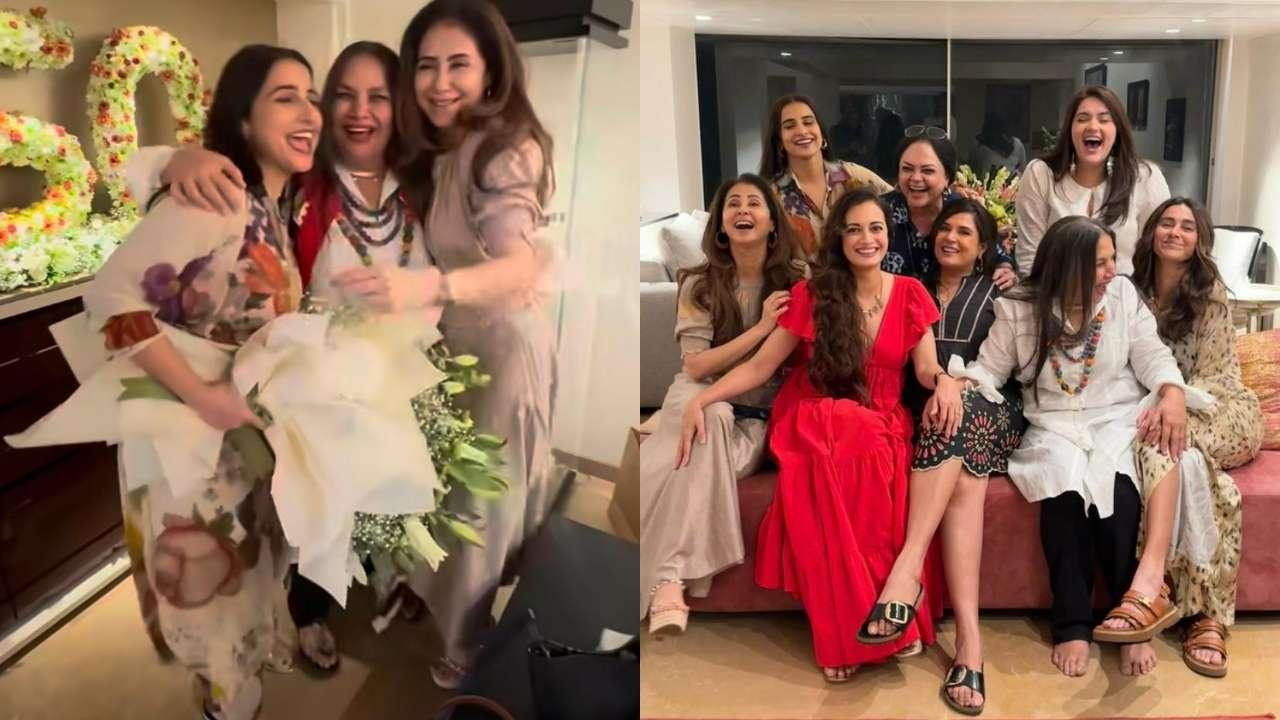 Shibani Azmi with her girl gang