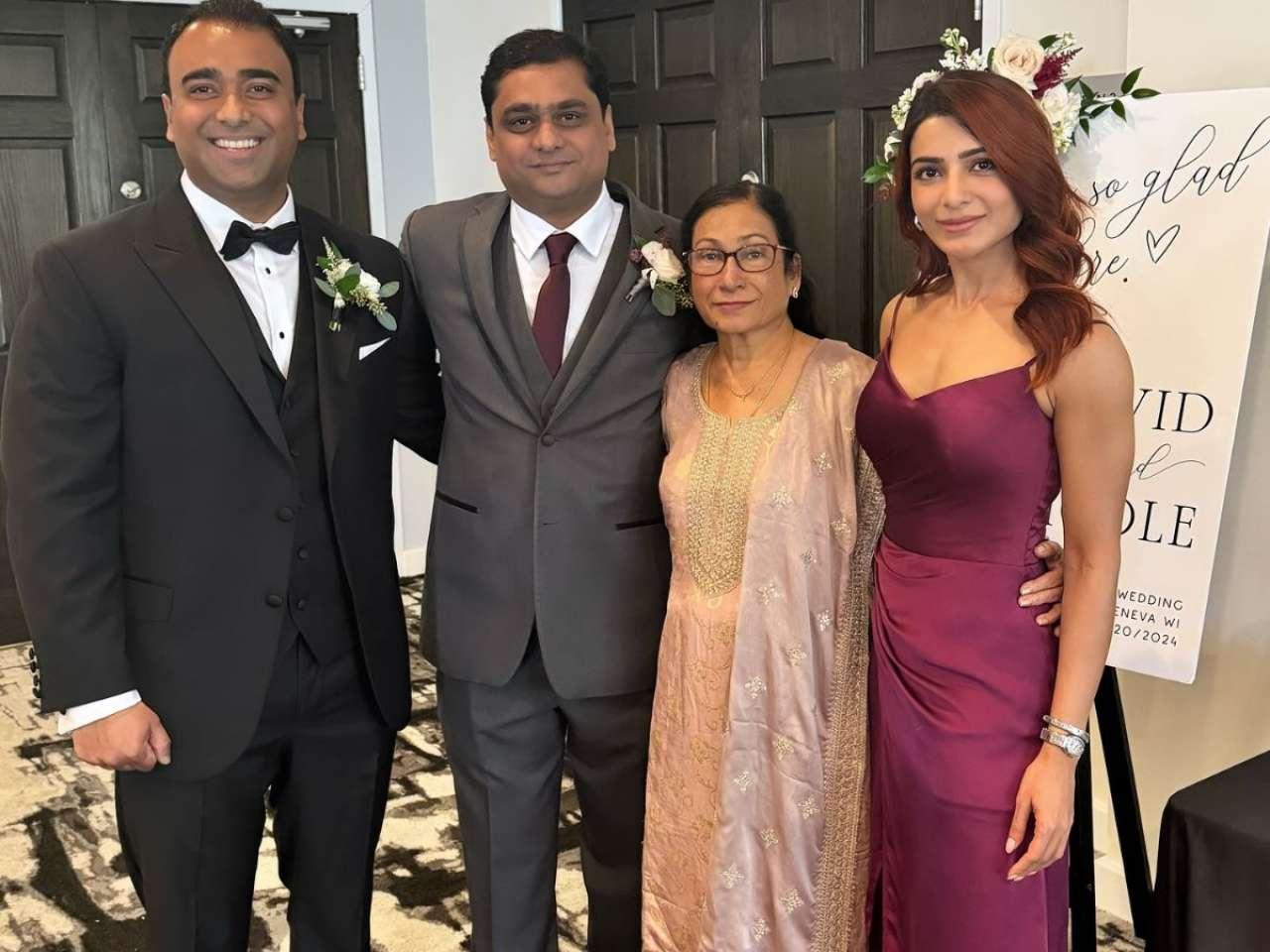 Samantha Ruth Prabhu with her family