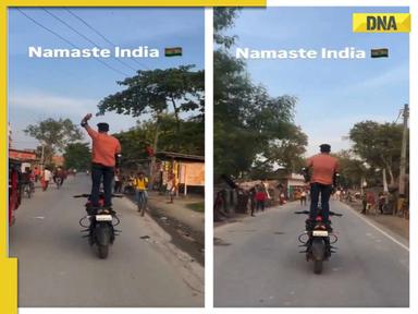 SHOCKING! Viral video shows man doing risky stunt on moving bike, here's what happened next