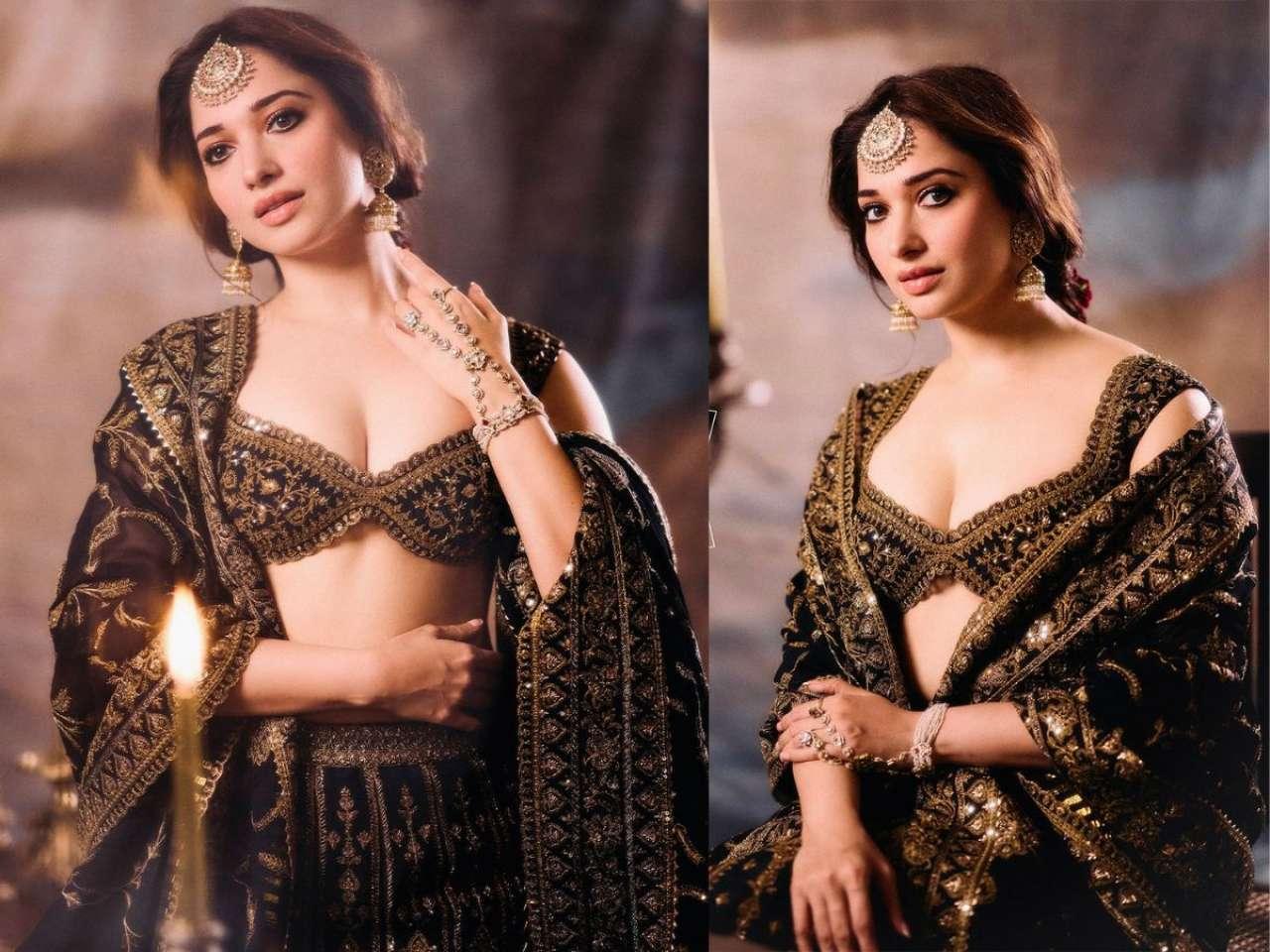 Tamannaah Bhatia in traditional lehenga-choli