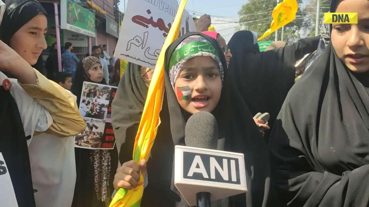 Israel Hezbollah War: Nasrallah's Death Leads To Protest By Women & Children In Jammu And Kashmir