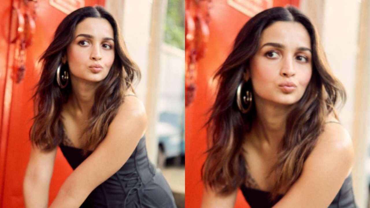 Alia Bhatt looks smart and stylish in black