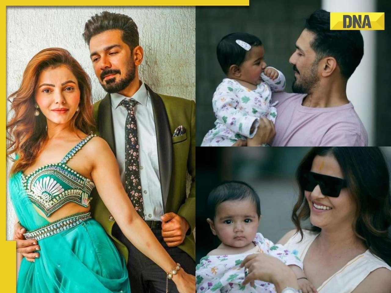 Rubina Dilaik, Abhinav Shukla share pics of twin daughters for first time on Navratri 2024