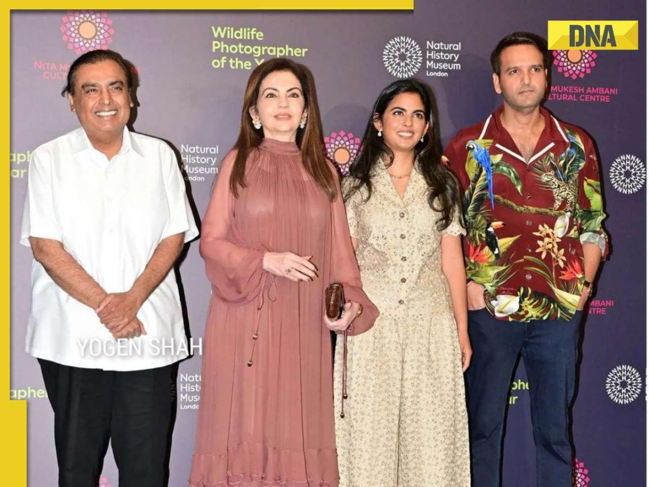 Nita Ambani, Mukesh Ambani, Isha Ambani, Anand Piramal spotted together at NMACC event